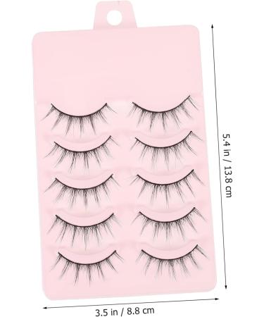 FRCOLOR 5 Pairs of False Eyelashes Fibre Adhesive Slim 5D - Buy Online on GoSupps.com