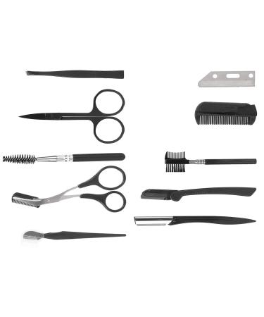 Buy Professional 10-Piece Eyebrow Care Set | Scissors Comb Tweezers & Shaving Tools - International Shipping Available - Buy Online on GoSupps.com
