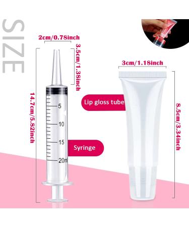 Baqi 30 x 10 ml Transparent Lip Gloss Tubes + 1 x 20 ml Spray Donor | Refillable DIY Cosmetics Container for Women & Girls | Perfect for Lip Balm & Gloss - Buy Online on GoSupps.com