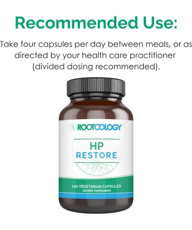 Rootcology by Dr. Izabella Wentz | HP Restore | Botanical Extract - Maintain Healthy Gastric Lining and Occasional Abdominal Discomfort with Licorice Extract and Vitamin C | 120 Vegetarian Capsules - Buy Online on GoSupps.com