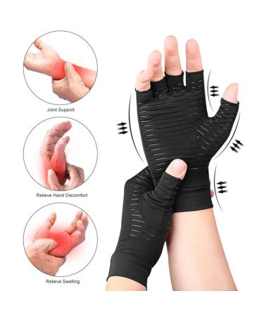 PSOWQ Fingerless Arthritis Gloves - Pain Relief for Carpal Tunnel & Rheumatoid Pain - Unisex - 2 Pairs - Buy Online on GoSupps.com