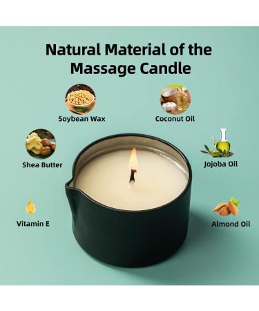 Organic Soybean Wax Essential Oil Infused Massage Oil SPA Candle for Couples Home Scented Candle for Relaxation Bluberry Cake Scent 2.35OZ Blueberry Cake - Buy Online on GoSupps.com