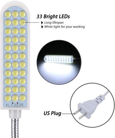 Harmiey Sewing Machine Light (36LED) - Magnetic Mounting Base, White Soft Light for Lathes, Drill Presses, Workbenches - Buy Online on GoSupps.com