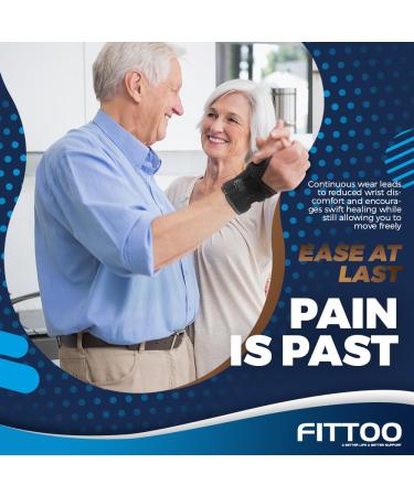 FITTOO Copper Infused TFCC Wrist Brace for Ulnar Sided Pain | Universal Size for Men & Women - Right Hand Large - Buy Online on GoSupps.com