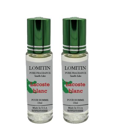Fragrance Perfume Oils Lacose Blanc Cologne Roll On Body Oil for Men (12ml) (Pack of 2)