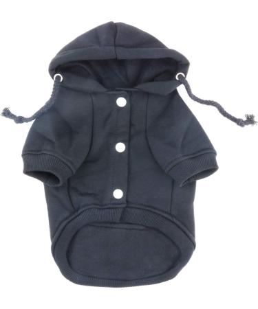 Idepet Dog Sweater & Pet Clothes - Warm Coat for Small Dogs & Cats (Medium Black) - Buy Online on GoSupps.com