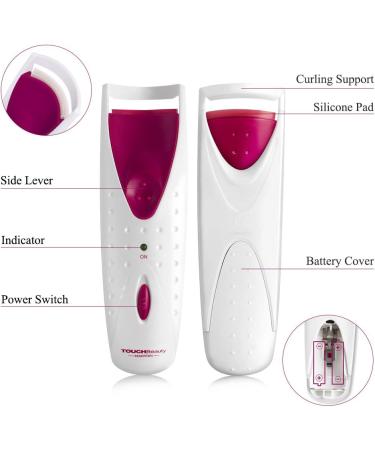 TOUCHBeauty Electric Heated Eyelash Curler with Smart Silicone Heating Pads TB-2003B (Red) - Buy Online on GoSupps.com