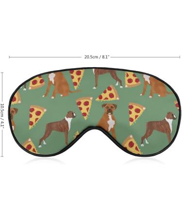 Boxer Dog Pizza Sleep Mask - FunnyStar Soft Eye Cover for Sleeping with Adjustable Strap - Buy Online on GoSupps.com