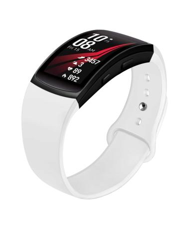 Compatible with Gear Fit 2 Band / Gear Fit 2 Pro Bands, NAHAI Soft Silicone Replacement Bands Wristband for Samsung Gear Fit 2 and Fit 2 Pro Smartwatch, Small, White White S: 5.5''-7.1''