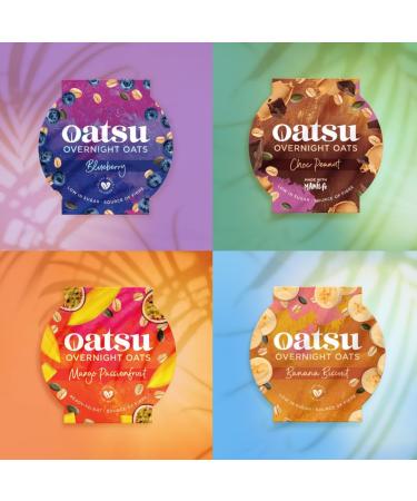 Build Your Box | OATSU Overnight Oats | Customisable Six-Flavour Bundle | Plant-Based Protein-Packed UK-Made | Ready-to-Eat | Eco-Friendly Packaging | 6 x 170g - Buy Online on GoSupps.com