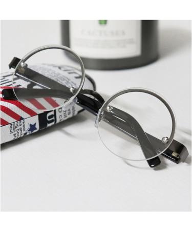 TZUFA Large Round Frame Reading Glasses - Lightweight Full Frame Metal Eyeglasses with Spring Hinge - 2.50x - White - Buy Online on GoSupps.com