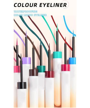Color Eyeliner - Soft tip waterproof and quick drying 12 colors long lasting Makeup lasts forever! (8) - Buy Online on GoSupps.com