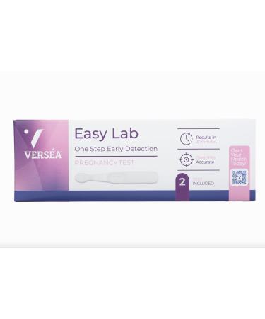 Versea Easy Lab-One Step Early Detection-Pregnancy Kit 2 Pack Rapid Response Tests for Early Detection-99% Accuracy Fast Results Easy Home Use