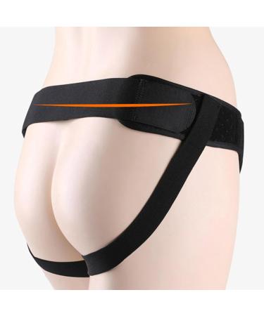 Inguinal Hernia Belt Truss | Adjustable Nylon Support for Adults & Children | Pressure Relieving Size L Black - International Shipping Available - Buy Online on GoSupps.com