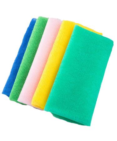 Supvox 5 Pack Bath Wash Towel Exfoliating Bath Towel Back Scrubber Luffa Towel Nylon Bath Towel Towel for The Body