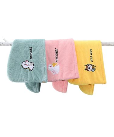 Cute microfiber towel for wrapping cute bee rabbits and dinosaurs quick-drying hair towel cap soft hair turbin absorbent hair dryer search for women girls 3