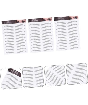 Ipetboom 3 Sheets Waterproof Eyebrow Stickers Lazy Eyebrow False Eyebrows Cosmetics Man Water Proof Template 21x15cm Black - Buy Online on GoSupps.com
