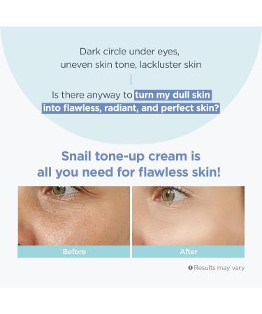 FARMSKIN Snail Tone-Up Cream - Tinted Korean Glow Moisturizer for All Skin Types | Anti-Aging Snail Mucin Cream - Buy Online on GoSupps.com