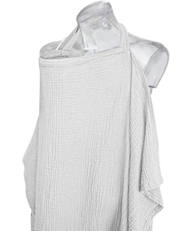 SHCHME Nursing Cover - Multi-Use Muslin Cotton Breastfeeding Cover in Soft Grey - Buy Online on GoSupps.com