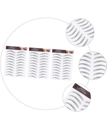 WOFASHPURET 6 Sheets Waterproof Eyebrow Stickers Authentic Eyebrows Stickers Caboodle Black Transfer Stickers - Buy Online on GoSupps.com