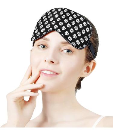 Adjustable Animal Dog Paw Prints Sleep Mask for Women - Comfortable Sleeping Eye Shades with Elastic Strap - Buy Online on GoSupps.com