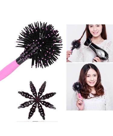Aaiffey 3D Round Hair Brush for Women - 360 Degree Styling for Thick Curly Hair - Detangling Hairbrush for Wet and Dry Hair - Cows Print - Buy Online on GoSupps.com