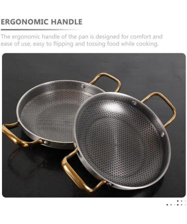 Angoily Frying Pan Griddle Honeycomb Non Stick Fry Pan Household Skillet Honeycomb Skillet Fry Pan for Outdoor Cooking Fry Pans for Cooking Stainless Steel Cooking Utensils 26c - Buy Online on GoSupps.com