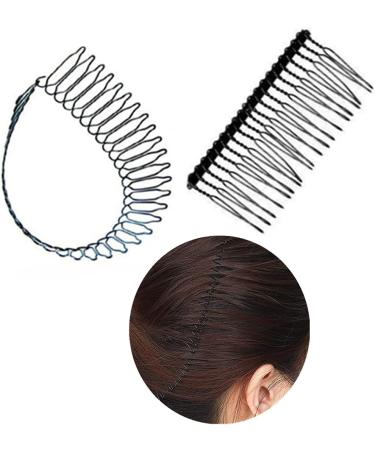 10 Pieces U Shape Hair Finishing Fixer Bobby Pins Mini Bangs Holder Roll Curve Clip Pin Invisible Bang Fringe Hair Comb Clips Insert Comb Hair Comb Styling Tool for Women Girls - Buy Online on GoSupps.com