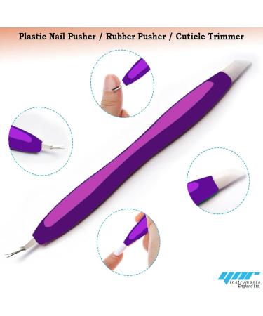 Cuticle Pusher UV Gel Polish Soak Off Remover Tool Nail Arts Cuticle Trimmer (Purple) - Buy Online on GoSupps.com