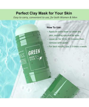 Purifying Green Tea Clay Stick Mask for Blackhead Removal - Anti-Acne, Oil Control & Pore Cleansing for All Skin Types - Men and Women - Buy Online on GoSupps.com
