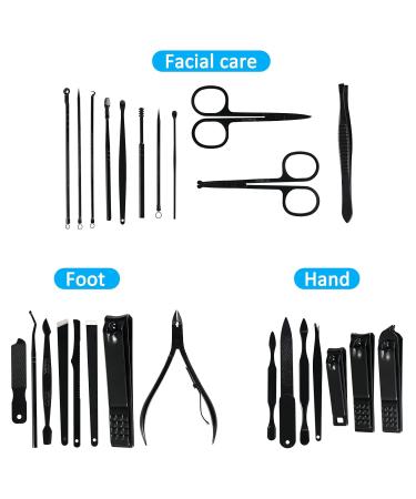 Professional 26-Piece Stainless Steel Manicure Set with Travel Case - Nail Care Tools Kit - Buy Online on GoSupps.com