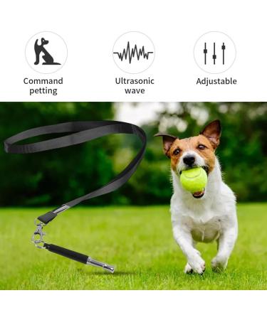 Dog Whistle for Recall Adjustable Frequency Silent Dog Whistle Pet Training Whistle with Lanyard Distance Dog Whistle to Stop Barking(Black Silver size:3.15x0.31inch) 3.15x0.31inch Black Silver - Buy Online on GoSupps.com