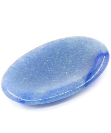 Natural Amethyst Carved Thumb Worry Stone Healing Crystal Pocket Palm Stone Worry Stone 1PC