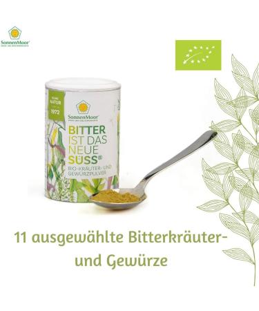  SonnenMoor Organic bitter powder Bitter is the new sweet in a 100 g tin a natural product of the Austrian family company SonnenMoor active since 1972. - Buy Online on GoSupps.com