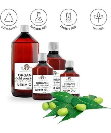 Made in France Pure neem oil ultraconcentrated skin and hair care plant protection antiaphids mealybugs mosquito repellent equivalent to 200 l spray 1000 ml - Buy Online on GoSupps.com