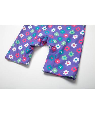 BONVERANO Baby Girls Long-Sleeve Swimsuit | UPF 50+ Sun Protection | Purple | 9-12 Months - Buy Online on GoSupps.com
