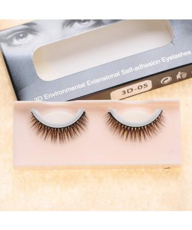 1 Pair 3D Professional False Eyelash Magnetic Eyelashes Self Adhesive Eyelashes No Stimulation False Eyelashes Extension Makeup Reusable Natural Hand Made Fake Eyelashes (05#) - Buy Online on GoSupps.com
