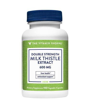 The Vitamin Shoppe Milk Thistle 600 MG - Liver Health Support Detoxification & Antioxidant Protection (100 Capsules)