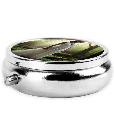 Lake Fairy Mini Round Pill Box | 3 Compartment Travel Pill Organizer | Portable Medicine Case for Home & Office - Buy Online on GoSupps.com