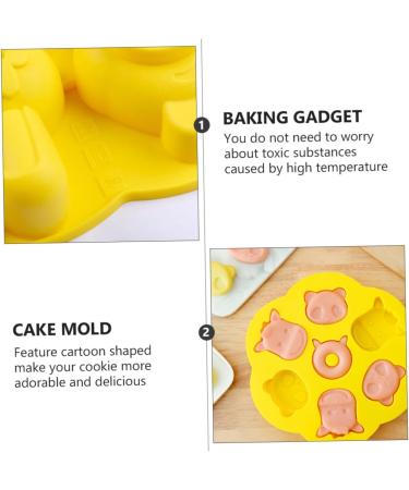 Alipis 1pc Steamed Rice Cake Mold Silicone Molds Candy Cane Chocolate Cake Baking Mold Biscuit Steamed Cake 21.8X21.8CM Yellow - Buy Online on GoSupps.com