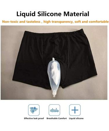 Urine Collectors Urine Bag Pants Men's Wearable Incontinence Pants Urinal System with Collection Bag Prevent Embarrassing for The Elderly Black XX-Large - Buy Online on GoSupps.com