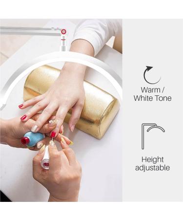 Toyshi Eyelash LED Half Moon Floor Lamp - Ideal Lighting for Beauty, Skincare, Lashes, and Filming Content Creation (White) - Buy Online on GoSupps.com