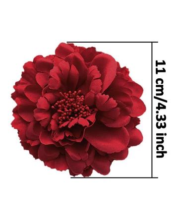 Buy Elegant Red Flower Hair Clips for Girls - 2 Piece Wedding Set | Bonamart - Buy Online on GoSupps.com