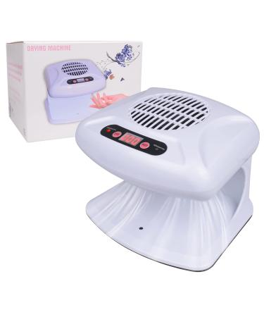 Air Nail Dryer with Automatic Sensor, 300W Timing Air Nail Fan Blow Dryer for Both Hands and Feet, Warm & Cool Wind Blower Dryer for Regular Nail Polish, Home and Salon Use No Harmful (Light Blue)