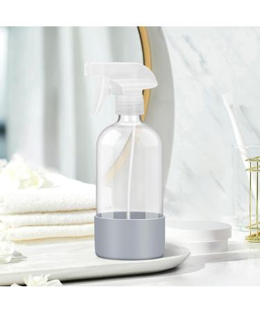 Rionisor Glass Spray Bottles with Silicone Sleeve Protection Empty 16 oz Refiilable Containers Reusable Spray Bottles with Adjustable Nozzle for Hair Cleaning Solutions Essential Oils 1 Pack Grey 1 Pack Green grey - Buy Online on GoSupps.com