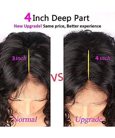 Ombre Lace Front Human Hair Wigs for Black Women - Wavy Brazilian Virgin Hair 18 Inch Long Body Wave Wig with Baby Hair - Buy Online on GoSupps.com