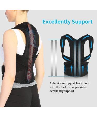 Adjustable Scoliosis Posture Corrector Full Back Support Corset for Men Women Shoulder Neck Clavicle Spine Support Lumbar Support M B - Buy Online on GoSupps.com