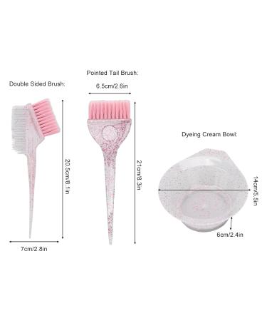 3PC Hair Dye Set - Color Mixer & Tinting Brush for Home & Salon Use | Pink Hair Coloring Comb & Barber Tools - Buy Online on GoSupps.com