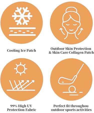 Golf Face Patch | 5pair Outdoor Protection Sun Patch Comfortable Facial Sunscreen Patch Portable Golf Patches for Sun Protection for Outdoor - Buy Online on GoSupps.com