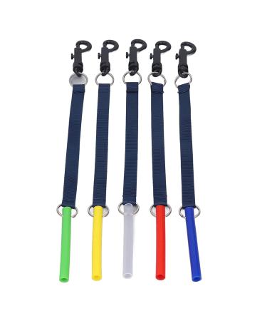 5-Piece Silicone Baby Bite Ring Set | Teething Toys for Girls & Boys - Yeast-Free - Colors: Red Blue Green Yellow Transparent - Buy Online on GoSupps.com